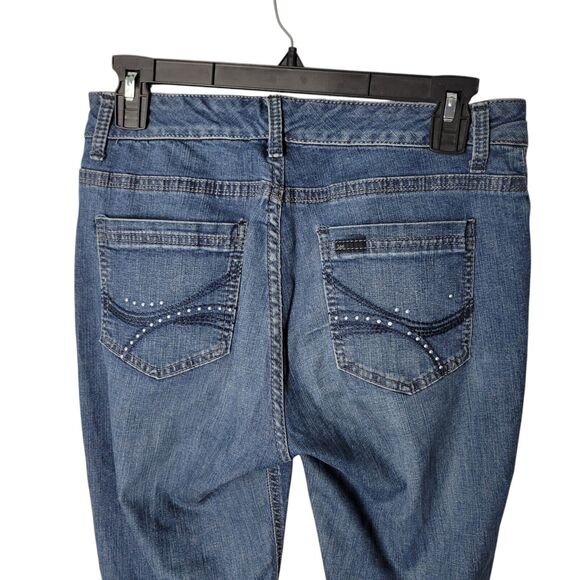 LEE Womens Size 8 Blue Solid Slender Secret Jeans - Picture 5 of 10